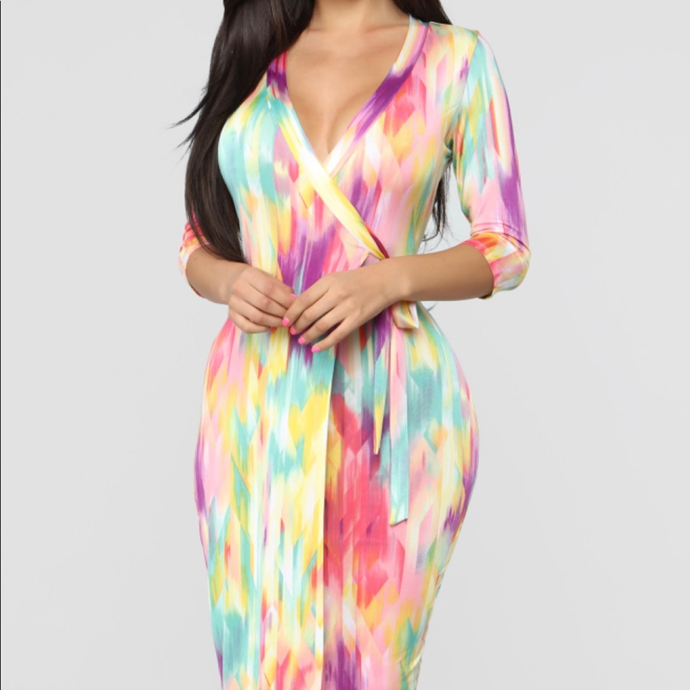 SOLD❌Fashion nova tie dye dress